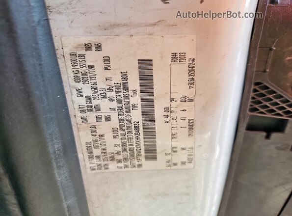 1FTBW2XMXHKB48832 2017 FORD TRANSIT White Вид наклейки з VIN-кодом