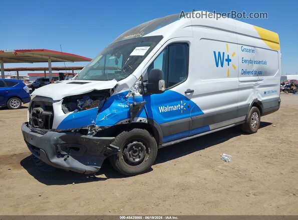 1FTBW3XK4NKA30095 2022 FORD E-TRANSIT-350 CARGO VAN White Vista tres cuartos delantera izquierda