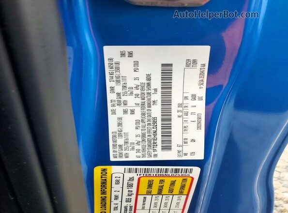 1FTER1EH6NLD25855 2022 FORD RANGER Blue Engine compartment view