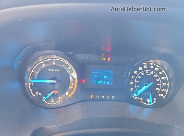 1FTER1EHXLLA62072 2020 FORD RANGER White Вид щитка приладів