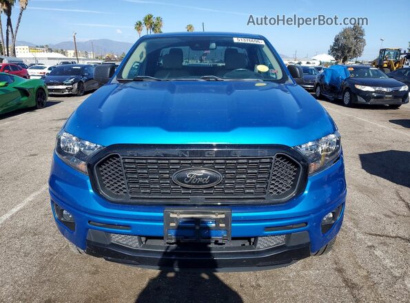 1FTER1EHXMLD00052 2021 FORD RANGER Blue Դիմացի տեսք