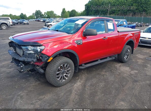 1FTER1FH1MLD54435 2021 FORD RANGER Red Առջևի ձախ երեք քառորդ տեսարան