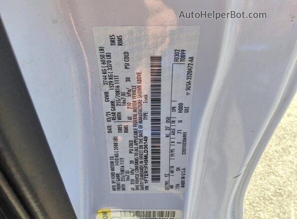 1FTER1FH9MLD36149 2021 FORD RANGER White Շարժիչի բաժամունքի տեսք