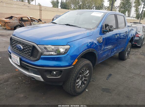 1FTER4EH2LLA59037 2020 FORD RANGER Blue Առջևի ձախ երեք քառորդ տեսարան