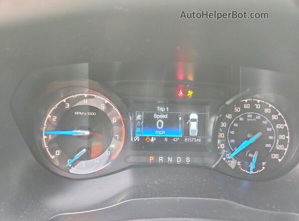 1FTER4EH3LLA02183 2020 FORD RANGER Gray Вид щитка приладів
