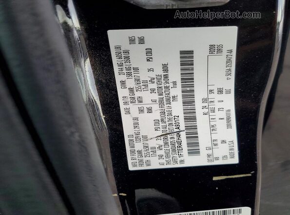 1FTER4EH4KLA93172 2019 FORD RANGER Черный Вид наклейки с VIN-кодом