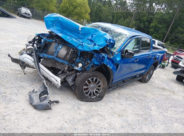 1FTER4EH4MLE02691 2021 FORD RANGER Blue წინა მარცხენა ხედი სამი მეოთხედიდან
