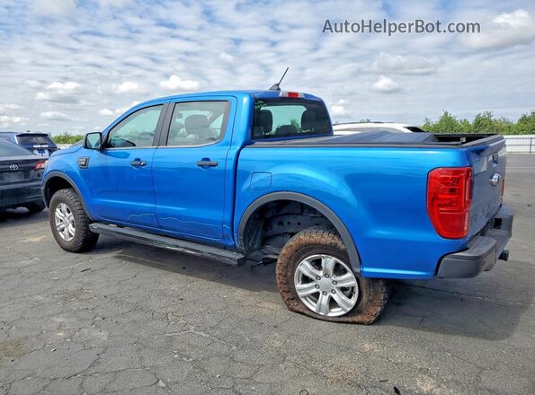 1FTER4EH6MLD10594 2021 FORD RANGER Blue Trasero izquierdo