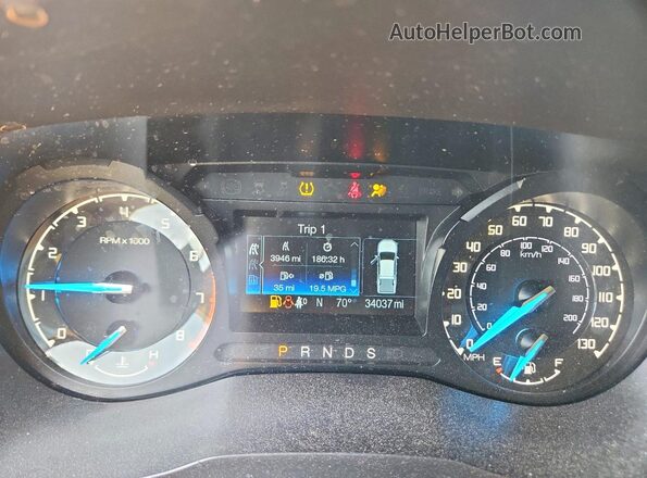 1FTER4EH6PLE00591 2023 FORD RANGER Gray Instrument cluster view