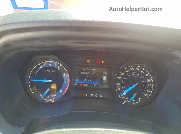 1FTER4EH9KLB22715 2019 FORD RANGER Red Instrument cluster view