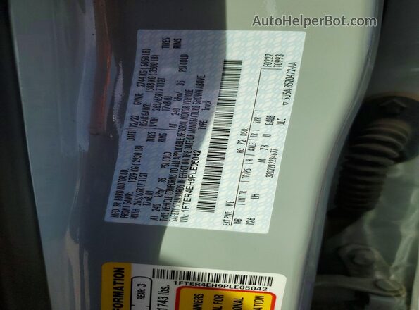 1FTER4EH9PLE05042 2023 FORD RANGER Gray VIN კოდის სტიკერის ხედი