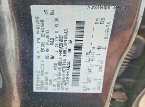 1FTER4FH0KLA49233 2019 FORD RANGER Gray ძრავის განყოფილების ხედი