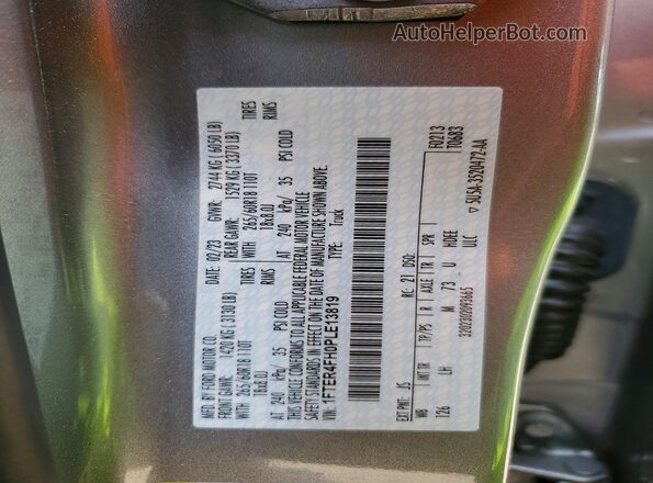 1FTER4FH0PLE13819 2023 FORD RANGER Silver Engine compartment view