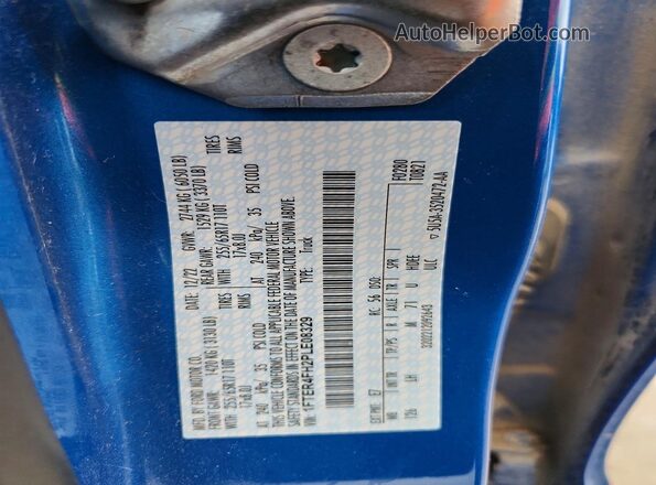 1FTER4FH2PLE08329 2023 FORD RANGER Blue VIN კოდის სტიკერის ხედი