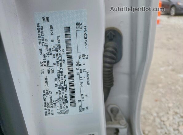 1FTER4FH3MLD75076 2021 FORD RANGER Белый Вид наклейки с VIN-кодом