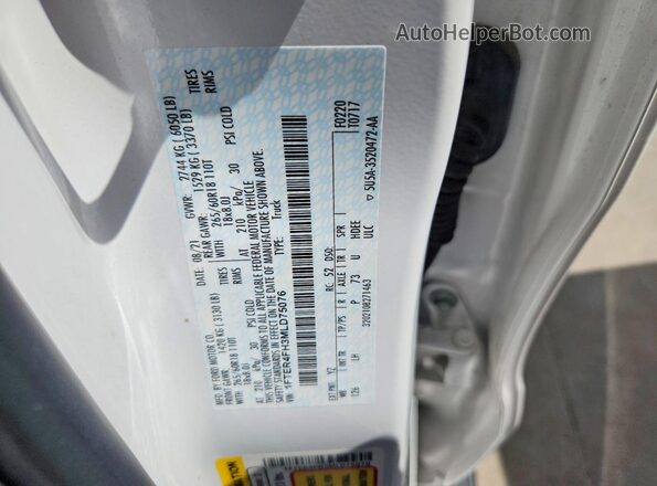 1FTER4FH3MLD75076 2021 FORD RANGER Белый Вид подкапотного пространства
