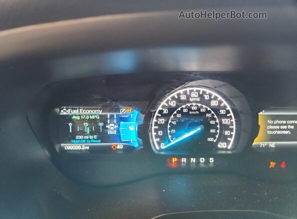 1FTER4FH4KLA51986 2019 FORD RANGER Синий Вид щитка приборов