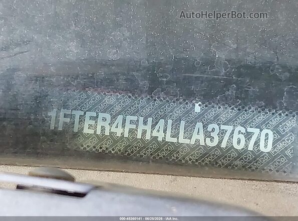 1FTER4FH4LLA37670 2020 FORD RANGER Red Engine compartment view