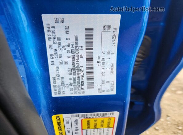1FTER4FH4MLD52311 2021 FORD RANGER Blue Widok komory silnika