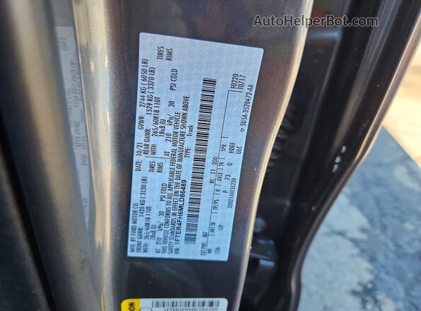 1FTER4FH6MLD86489 2021 FORD RANGER Gray Շարժիչի բաժամունքի տեսք