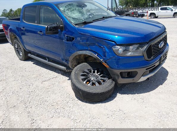 1FTER4FH7KLA77546 2019 FORD RANGER Blue Front view