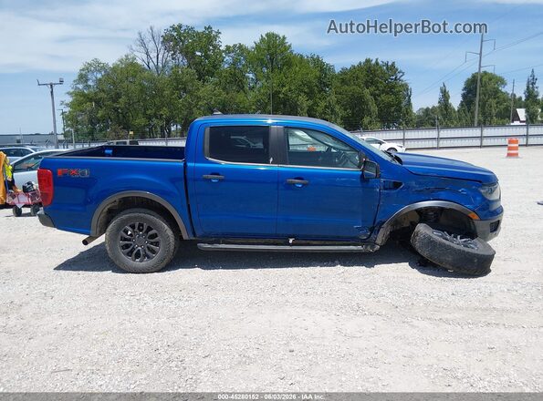 1FTER4FH7KLA77546 2019 FORD RANGER Blue Instrument cluster view