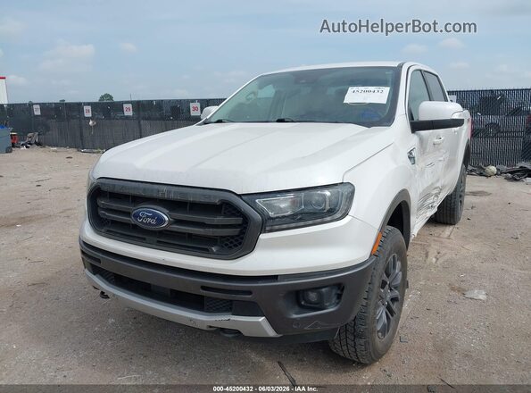 1FTER4FH8KLA02449 2019 FORD RANGER White წინა მარცხენა ხედი სამი მეოთხედიდან