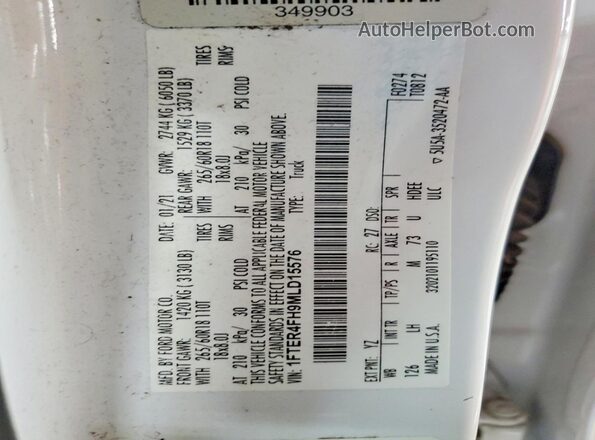1FTER4FH9MLD15576 2021 FORD RANGER White Widok komory silnika