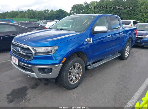 1FTER4FHXKLB04934 2019 FORD RANGER Blue Առջևի ձախ երեք քառորդ տեսարան