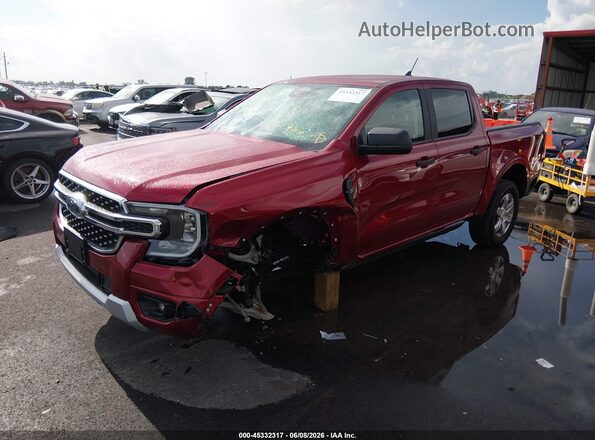 1FTER4HH1SLE36502 2025 FORD RANGER Red წინა მარცხენა ხედი სამი მეოთხედიდან