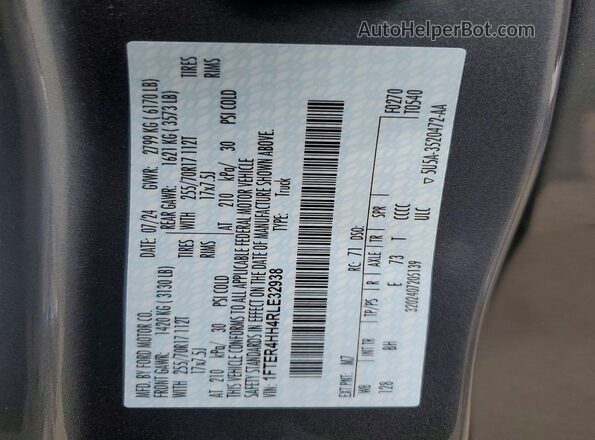1FTER4HH4RLE32938 2024 FORD RANGER Gray 