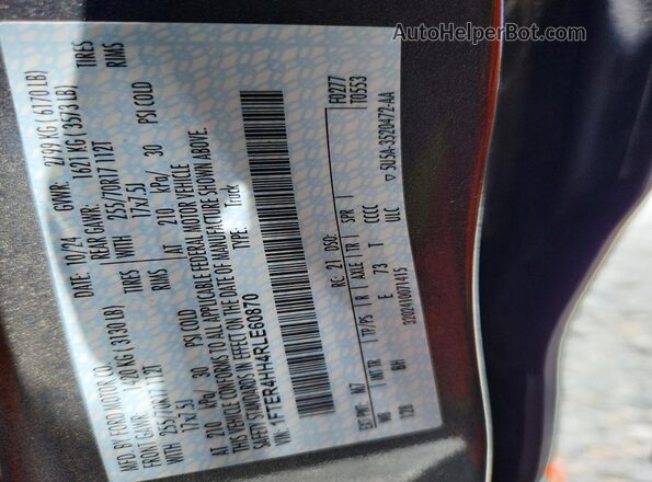 1FTER4HH4RLE60870 2024 FORD RANGER Gray Widok komory silnika