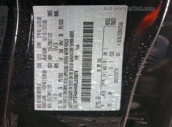 1FTER4HH6RLE00878 2024 FORD RANGER Черный Вид наклейки с VIN-кодом
