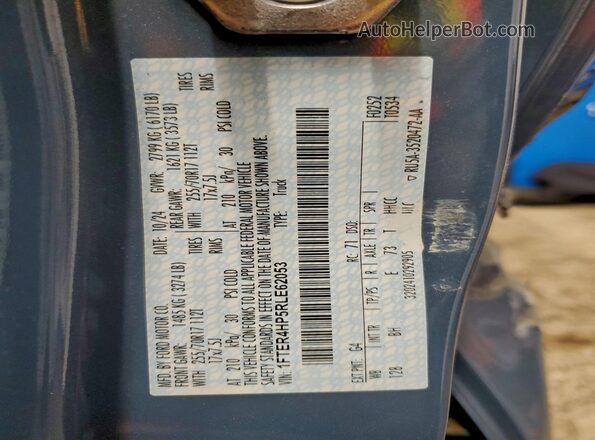 1FTER4HP5RLE62053 2024 FORD RANGER Blue Engine compartment view