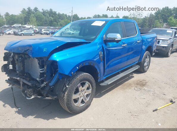 1FTER4KPXRLE69136 2024 FORD RANGER Blue Առջևի ձախ երեք քառորդ տեսարան