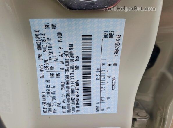 1FTER4LR3SLE39076 2025 FORD RANGER Cream Вид підкапотного простору