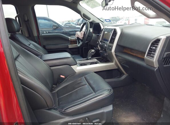 1FTEW1C44LKF46723 2020 FORD F150 Красный Вид салона спереди