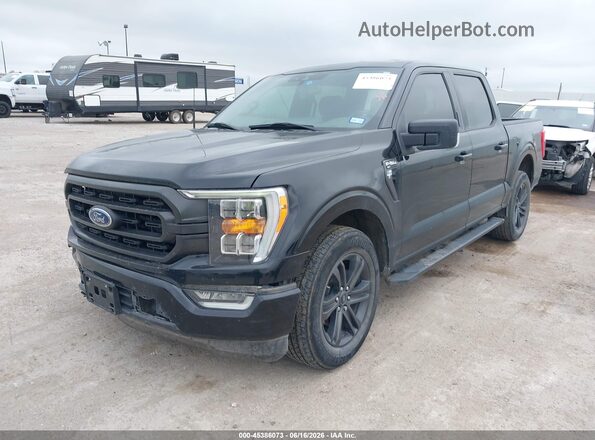 1FTEW1C50MFC27239 2021 FORD F150 Black Передня ліва чверть