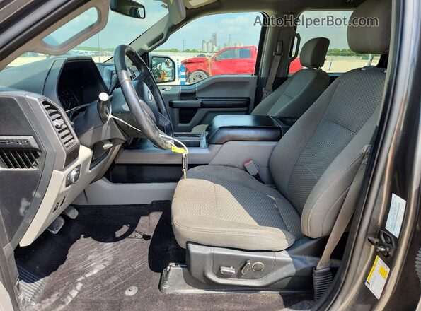 1FTEW1C52JKF34995 2018 FORD F150 Серый Вид салона спереди