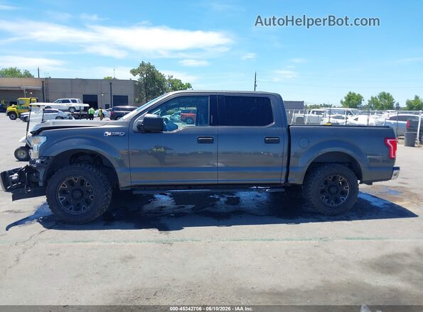 1FTEW1C88HKC65938 2017 FORD F150 Серый Вид задней части салона