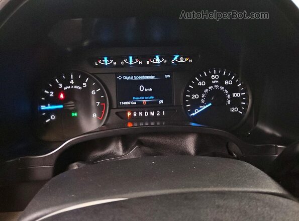 1FTEW1CB6JFD97218 2018 FORD F150 White Instrument cluster view
