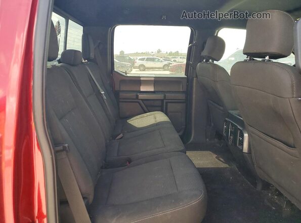 1FTEW1CF1GKF25335 2016 FORD F150 Red უკანა სავარძლების ხედი