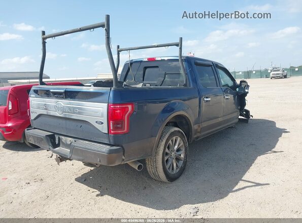 1FTEW1CF7HFB21627 2017 FORD F150 Blue Trasero derecho