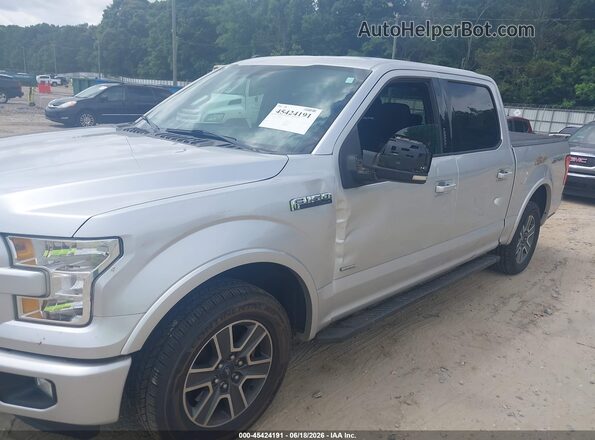 1FTEW1CG1GFA08988 2016 FORD F150 Silver Widok z przodu