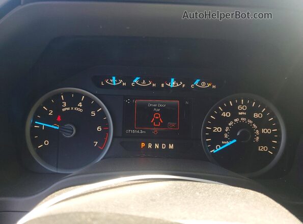 1FTEW1CG1HKC99257 2017 FORD F150 Black Вид щитка приладів