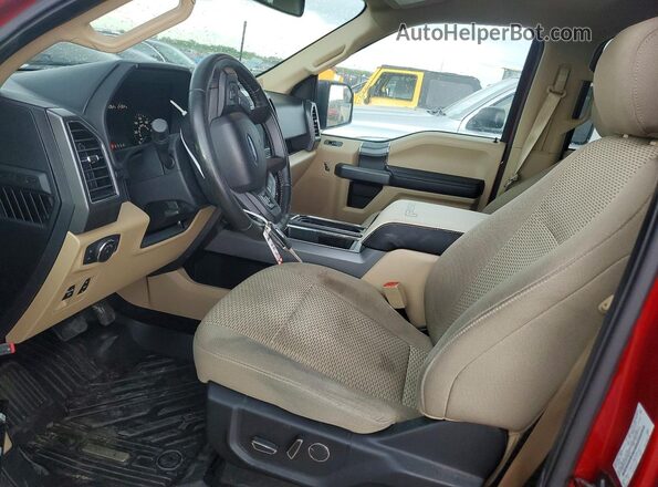 1FTEW1CG3JKC50616 2018 FORD F150 Red წინა სალონის ხედი