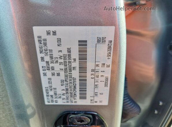 1FTEW1CP0NKD75157 2022 FORD F150 Серебряный Вид подкапотного пространства