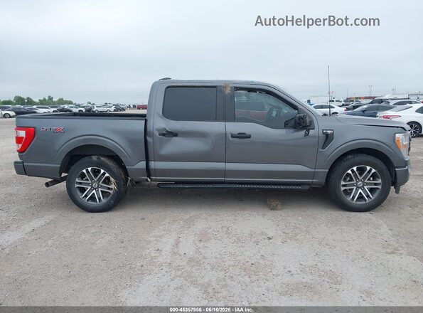 1FTEW1CP0NKE53291 2022 FORD F150 Серый Вид задней части салона