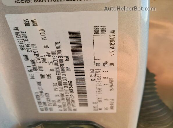 1FTEW1CP1JKF54169 2018 FORD F150 Silver Engine compartment view