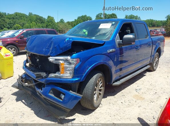 1FTEW1CP2JFA13043 2018 FORD F150 Blue Przód lewy